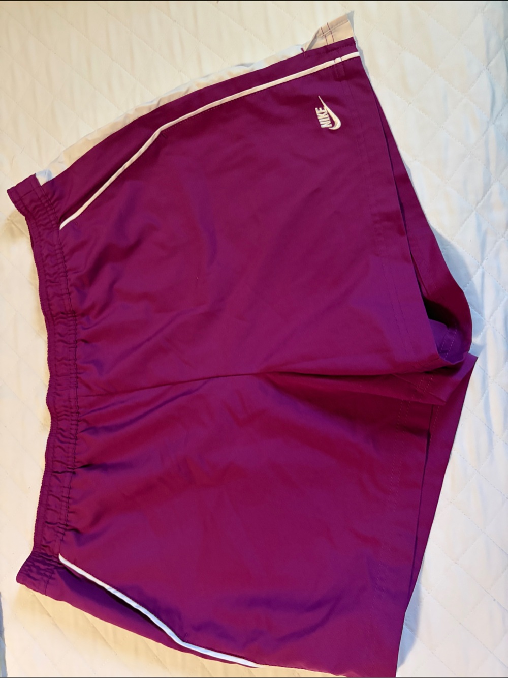 Nike Women's Magenta Athletic Shorts with White Trim